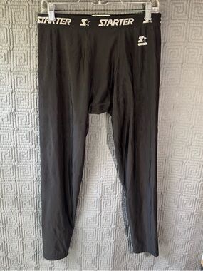 Starter Compression Pants Mens XL Rich Black Polyester Blend